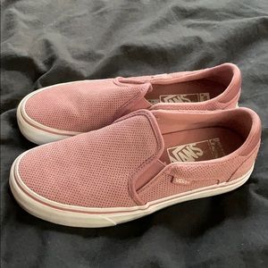COMFORT Pink Vans Slip Ons , very soft. Excellent condition.